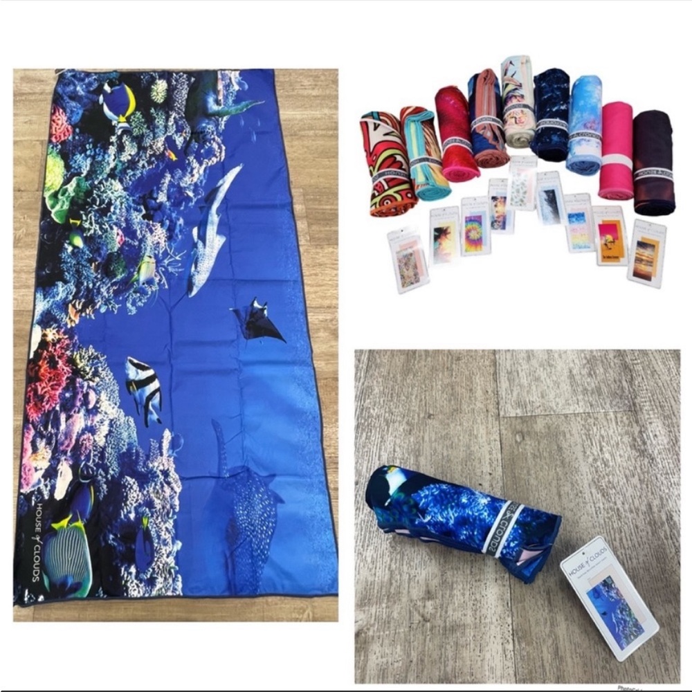 HOUSE OF CLOUDS NWT Microfiber Beach Towel “K”